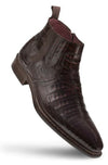 Blackmore Brown Genuine Crocodile Dress Boot by Mezlan – Luxury Exotic Leather Boot Made in Spain