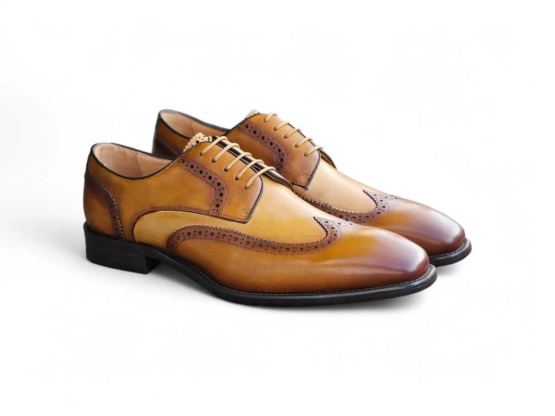 Carrucci Wingtip Derby Blucher - Luxury Men's Dress Shoe