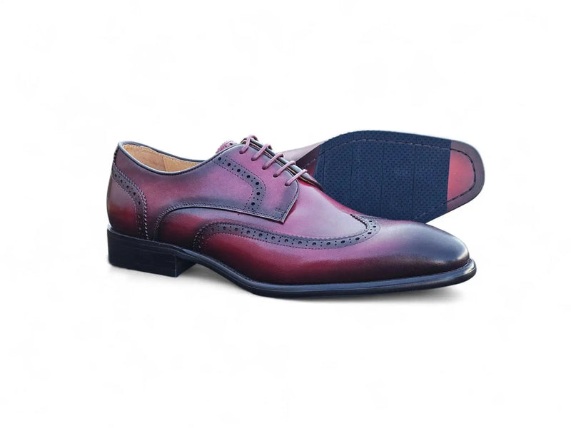 Carrucci Wingtip Derby Blucher - Luxury Men's Dress Shoe