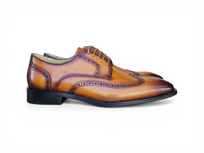 Carrucci Wingtip Derby Blucher - Luxury Men's Dress Shoe