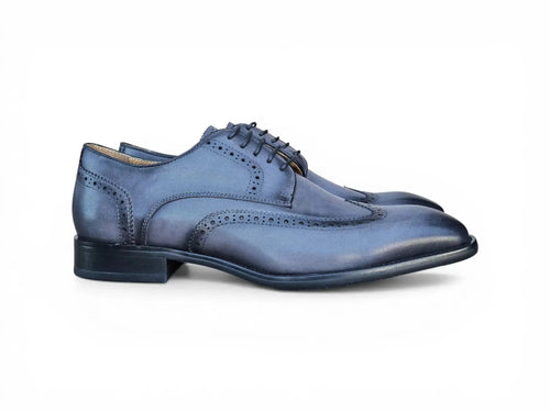 Carrucci Wingtip Derby Blucher - Luxury Men's Dress Shoe