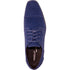 Mens Formal Suede Style Wedding & Prom Cap Toe Dress Shoe In Royal Blue