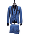 Steel Blue Tuxedo Suit with Black Shawl Lapel – 3 Piece Slim Fit Wedding & Formal Attire in Light Blue Color