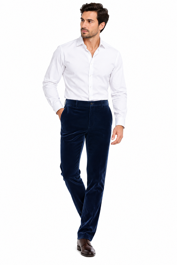 Blue Velvet Pants