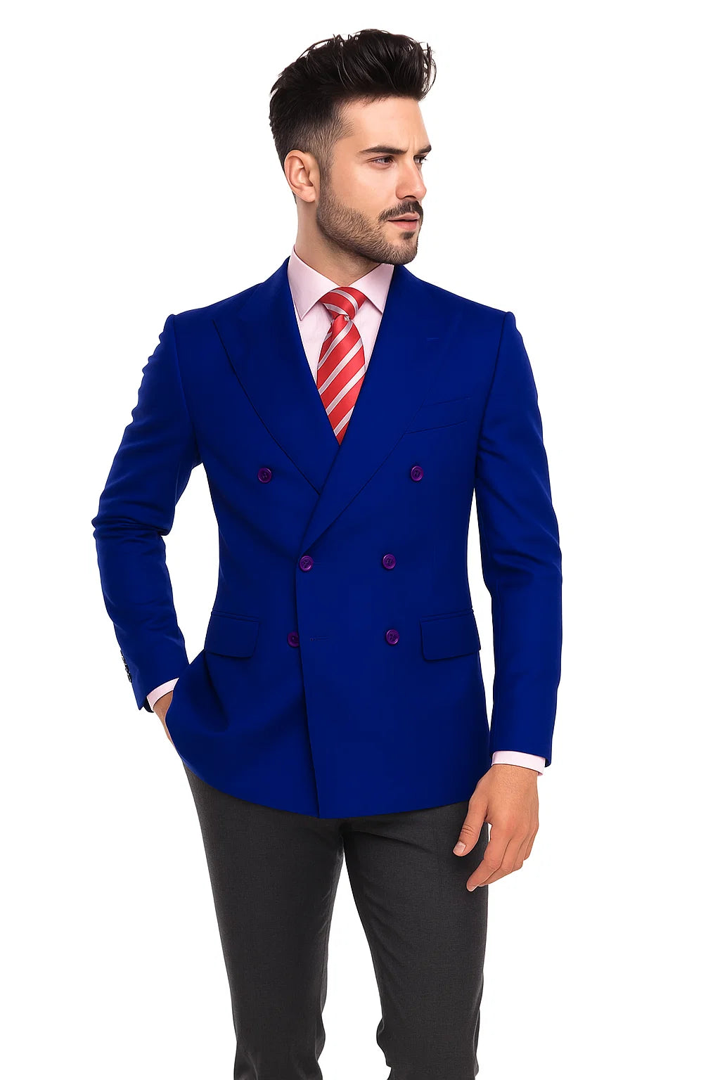  Blue Men's Double Breasted Suits 