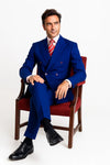  Blue Men's Double Breasted Suits 