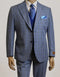 Steve Harvey Suits - Blue Suit - Designer Brand Suit No Peak Lapel Pleated Pants Modern Fit