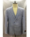 Men's Notch Label Blue Summer Seersucker Fabric Vested 3 Piece Suit