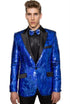 Mens Gold Sequin Tuxedo Blazer