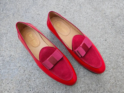 Men's Patent Leather Bow Accent Dress Shoes