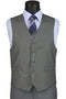 "Grey Men's Suit Vest - Basic Style for Formal Wear"