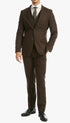 Bradford Cognac Slim Fit 3 Piece Tweed Suit