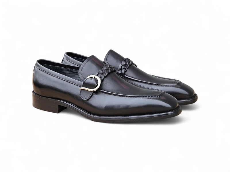 Carrucci Braided Bit Loafer - Luxury Leather Slip-On Shoes