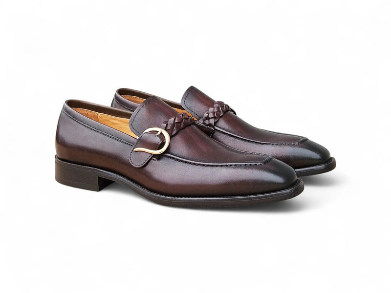 Carrucci Braided Bit Loafer - Luxury Leather Slip-On Shoes