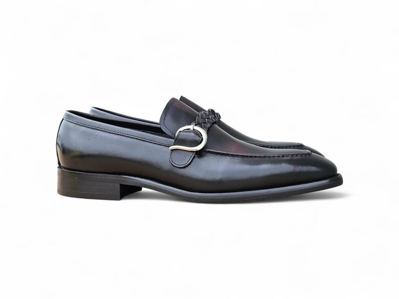 Carrucci Braided Bit Loafer - Luxury Leather Slip-On Shoes