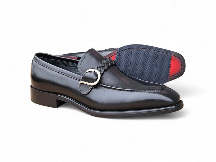Carrucci Braided Bit Loafer - Luxury Leather Slip-On Shoes