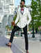 Ivory Double Breasted Slim Fit Tuxedo Dinner Jacket - Cream Dinner Jacket - Off White