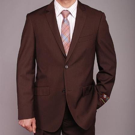 Brown Slim Fit Suit - AlbertoNardoniStore