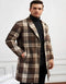 Plaid Wool Overcoat â€“ Brown & Camel Mixed Color Topcoat