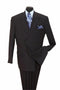 Mens Double Breasted Ton on Ton Stripe Suit in Black