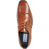 Mens Vintage Style 1920's Wingtip Lace Up Dress Shoe In Brown