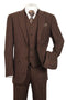 Brown Pinstripe Suit - Stripe Suit For Men - Business Wool Suit