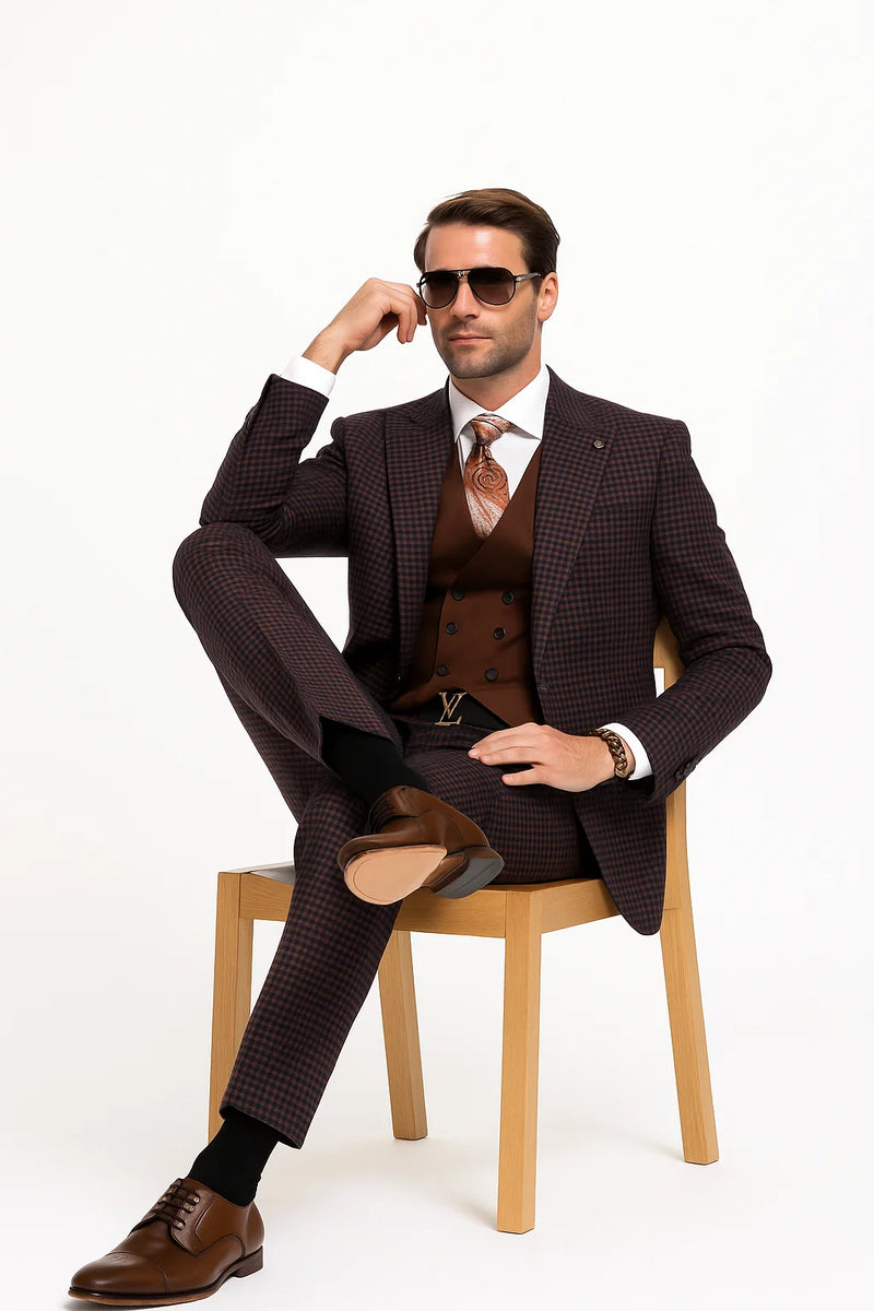 Brown Plaid Suit 