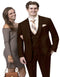 Great Gatsby Guy Costumes - Brown Suit With Double Breasted Vest