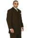 Mens Long Fashion Vested Church Brown Zoot Suit