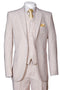 "Seersucker Summer Suit for Men - Tan, 2 Button Vested Style"