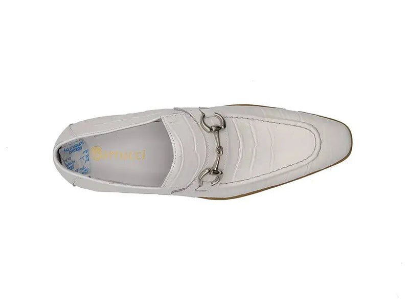 Carrucci Buckle Loafer: Gator Embossed Leather Loafer