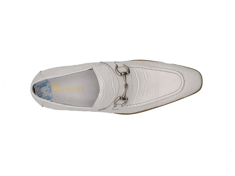 Carrucci Buckle Loafer w Gator Embossed Leather
