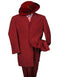 Mens 2PC Classic Long Fashion Zoot Burgundy Suit