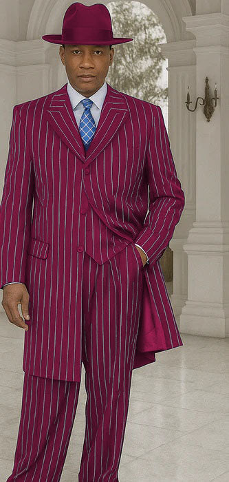 スーツ 2000's archive suit buggy Matching cloth Royal Blue Pinstripe Zoot Suit - 1920's Suit - Gangster Suit