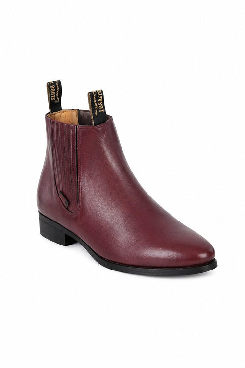 Deerskin Cowboy Boots - Burgundy Deerskin Boots - Deer Boots - Deer Skin Boots