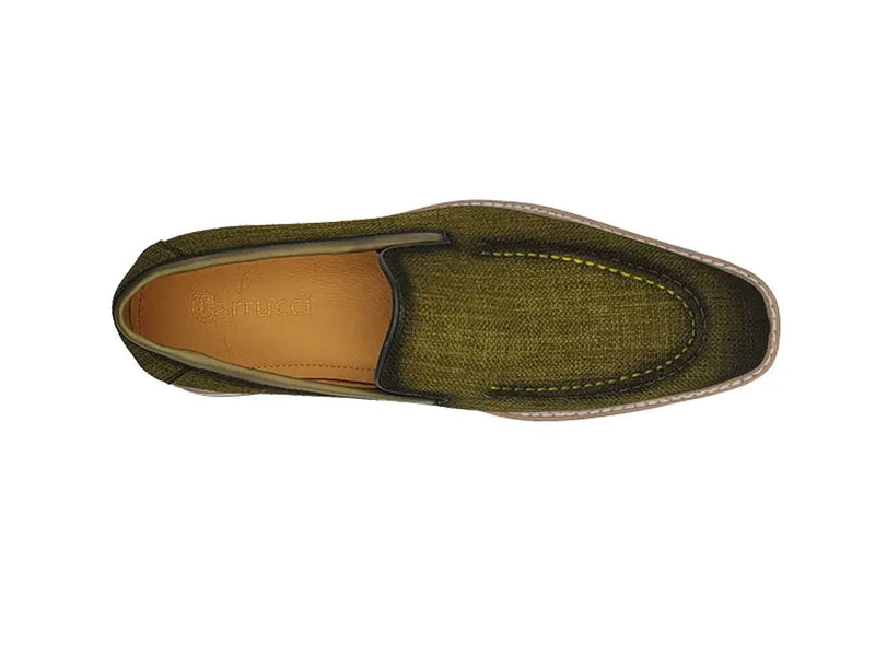 Carrucci Burnished Linen Loafer - Luxury Italian Slip-On