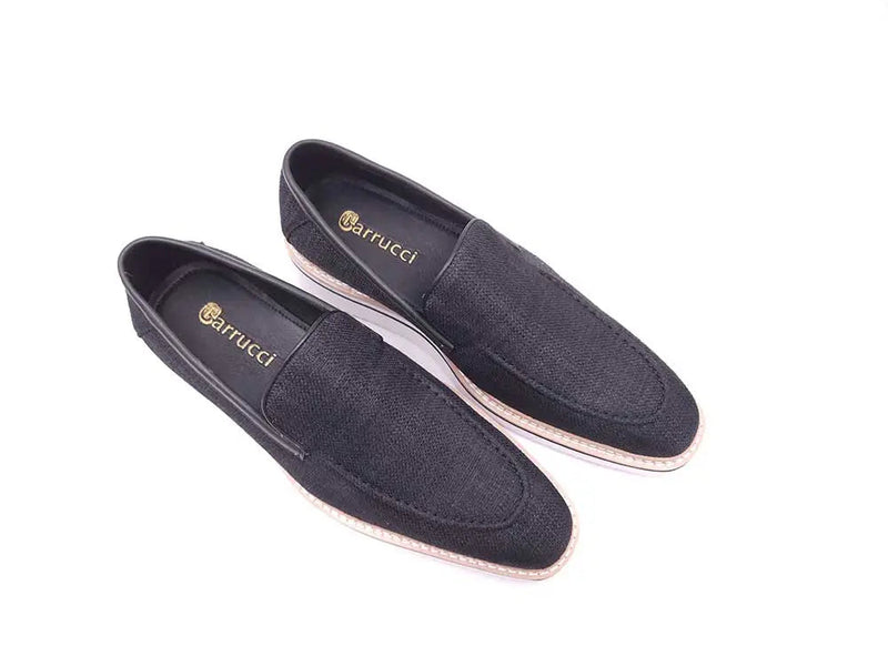 Carrucci Burnished Linen Loafer - Luxury Italian Slip-On