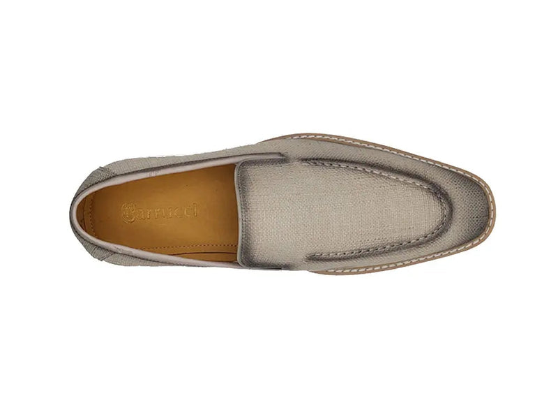 Carrucci Burnished Linen Loafer - Luxury Italian Slip-On