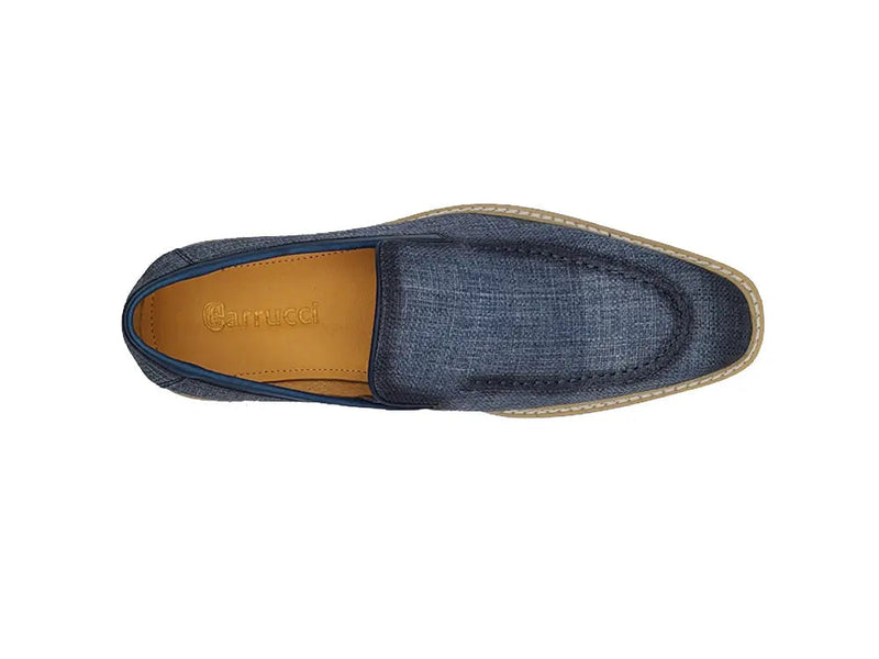 Carrucci Burnished Linen Loafer - Luxury Italian Slip-On