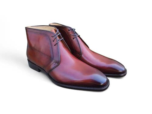 Burnished Calfskin Chukka Boot Carrucci