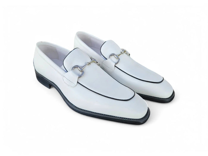 Carrucci Burnished Calfskin Horsebit Loafer