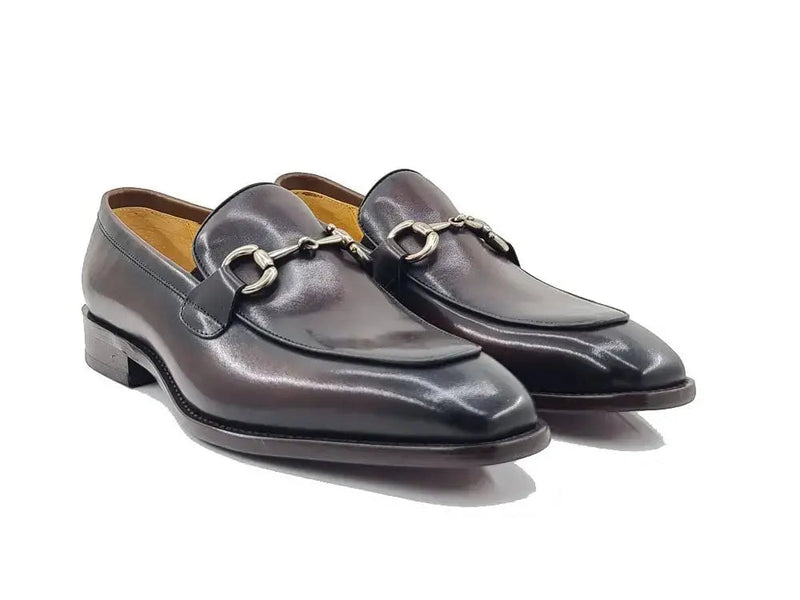 Carrucci Burnished Calfskin Horsebit Loafer - Luxury Italian Style