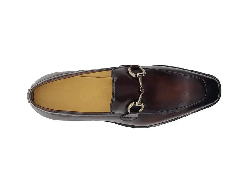 Carrucci Burnished Calfskin Horsebit Loafer - Luxury Italian Style