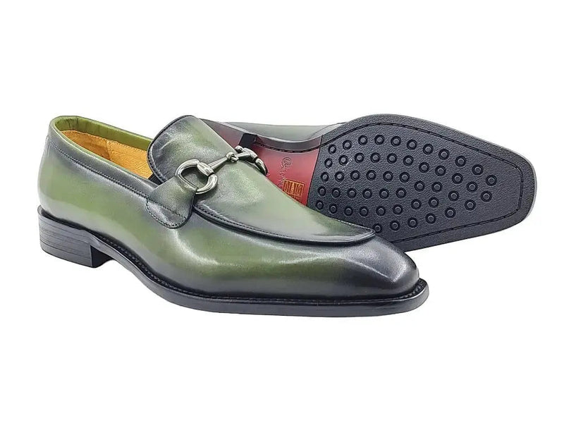 Carrucci Burnished Calfskin Horsebit Loafer - Luxury Italian Style
