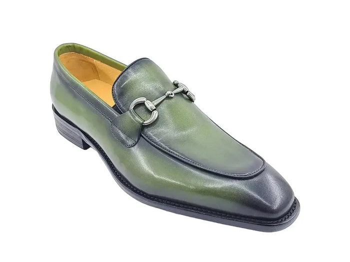 Carrucci Burnished Calfskin Horsebit Loafer - Luxury Italian Style