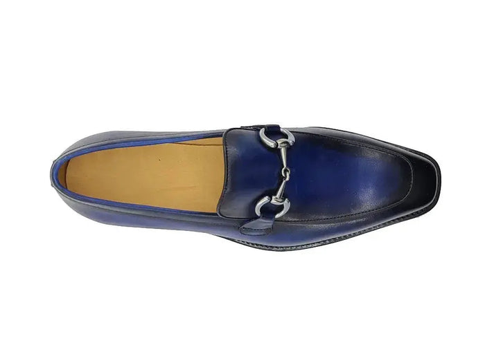 Carrucci Burnished Calfskin Horsebit Loafer - Luxury Italian Style