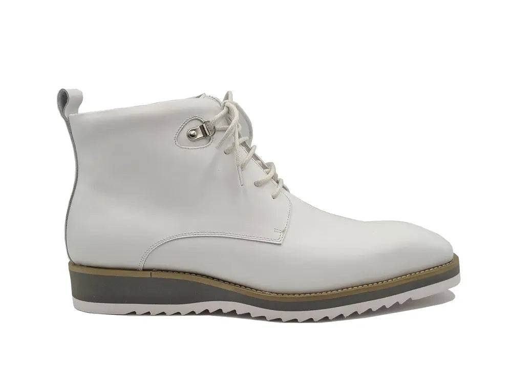 Men’s Burnished Calfskin Leather Lace-Up Boot