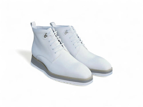 Burnished Calfskin Lace-Up Boot Carrucci