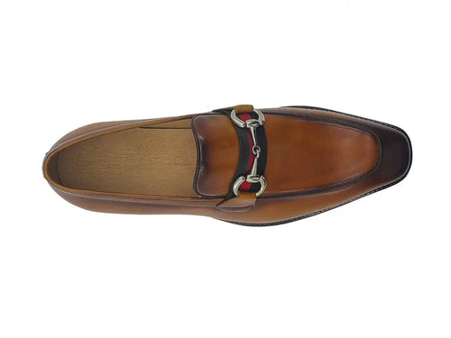 Mens Classic Burnished Slip-On Loafers