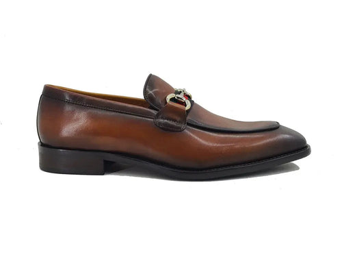 Mens Classic Burnished Slip-On Loafers